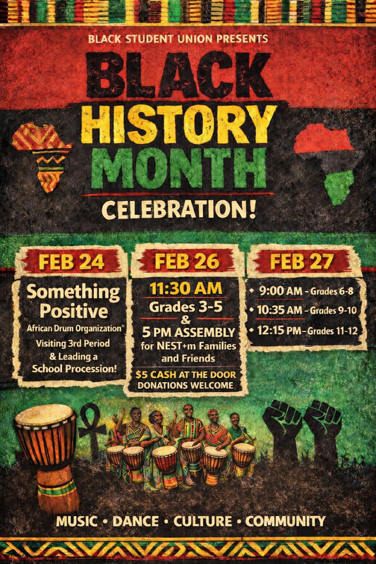 BSU Performance flyer with dates and times for 2026.