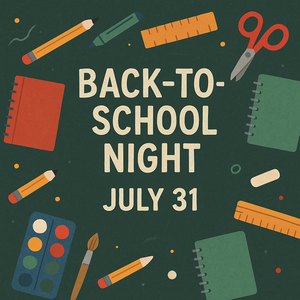 chalkboard, school supplies with back to school