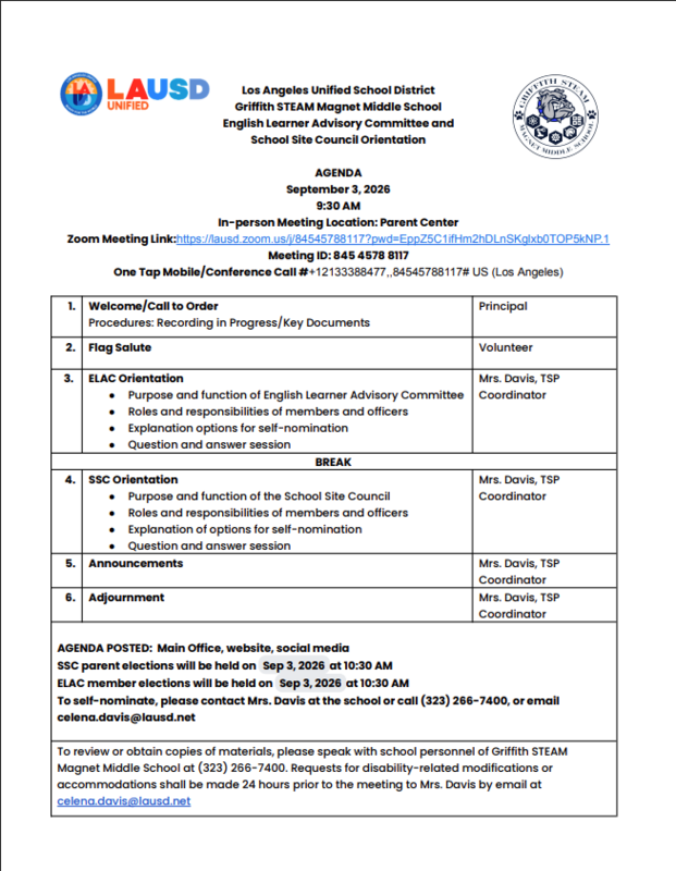 SSC Parent Elections 26-27