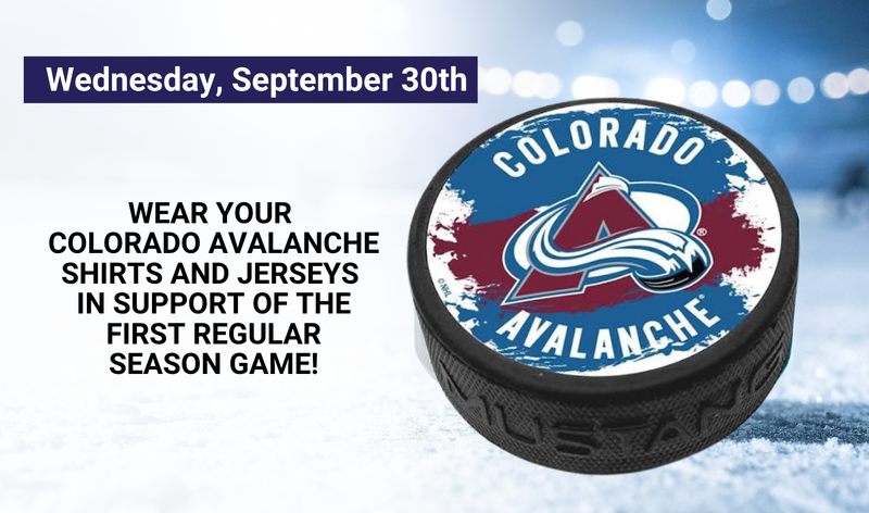 CO Avalanche logo with spirit day information