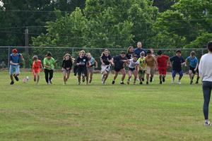 Field day kids having fun.