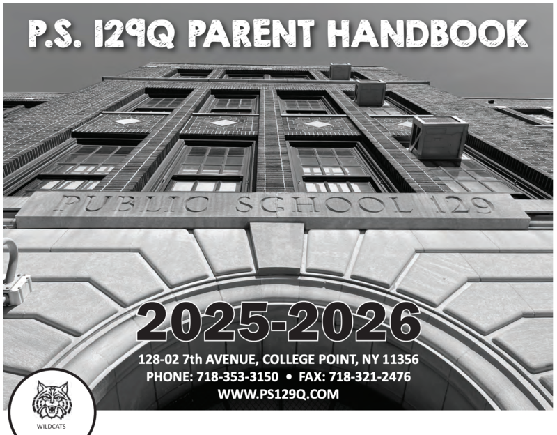 Picture of the Cover of the PS 129Q Parent Handbook and Calendar