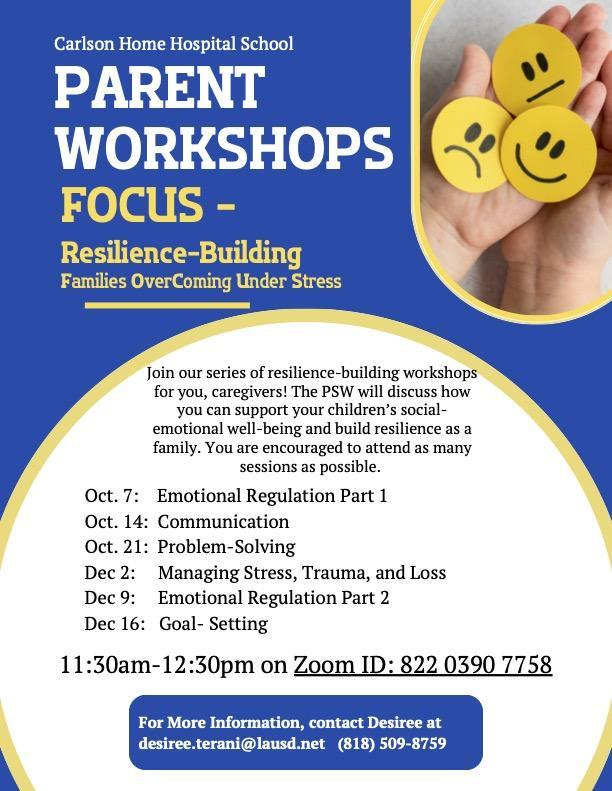 Parent Workshop Flyer