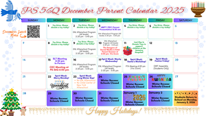 December Parent Calendar (English)