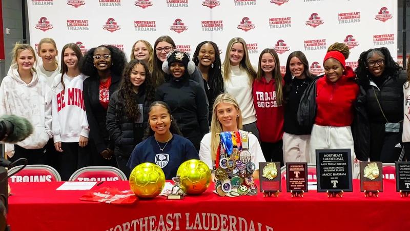 NEHS Soccer Signing Day Team Photo