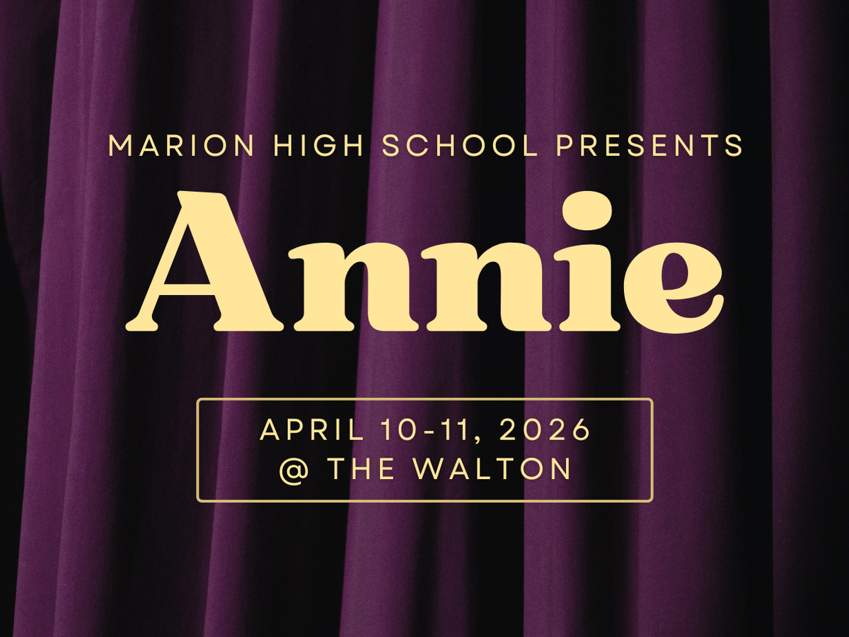 promo graphic - MHS presents - Annie