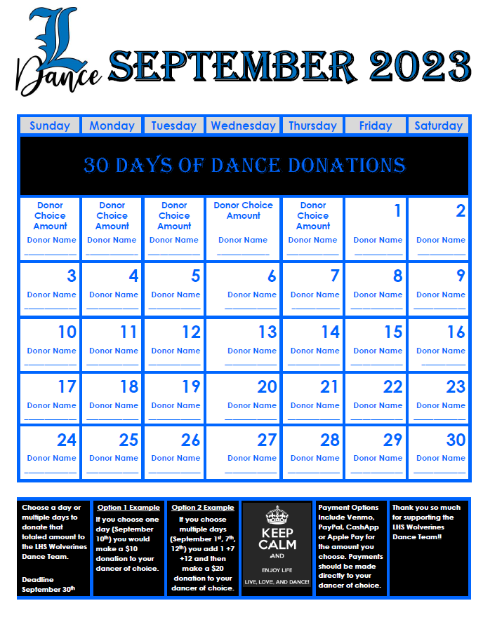Fundraising Opportunities to Support the 'Rines Dance Team! Dance