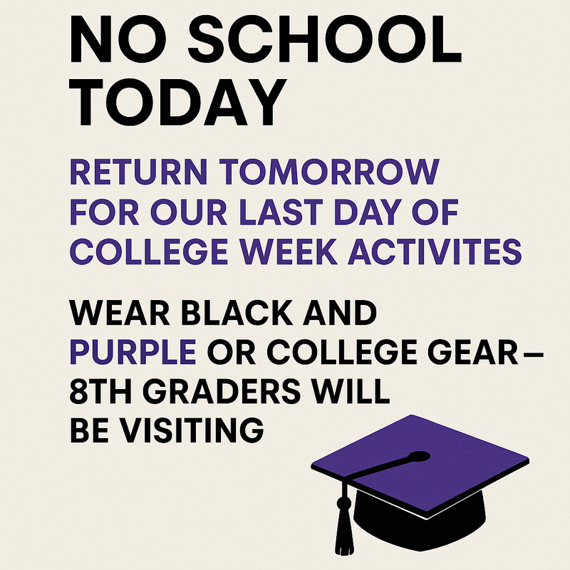 No School Oct 2nd, We Return Oct 3