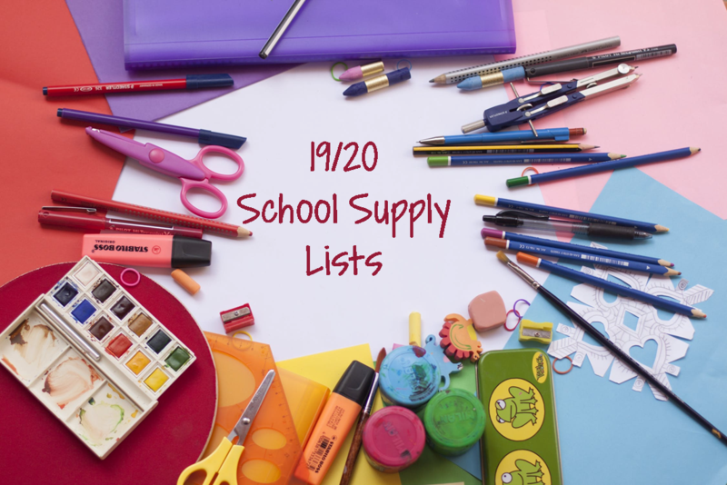 2019/2020 School Supply Lists Thumbnail Image