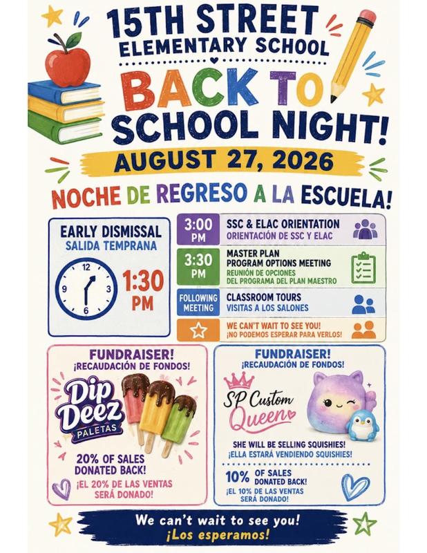 2026-2027 Back to School Night!