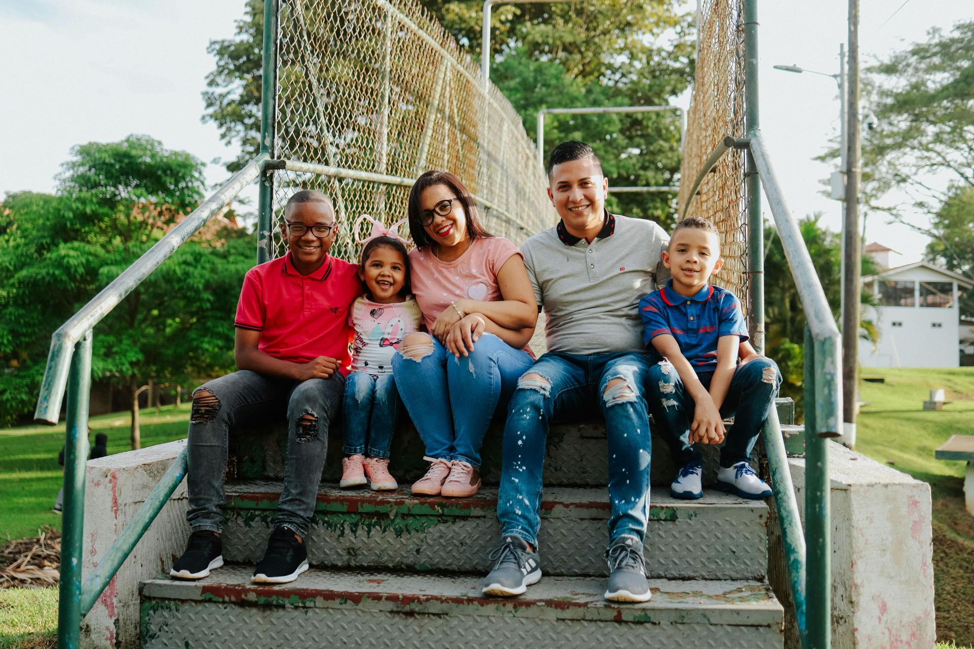 Family sitting together