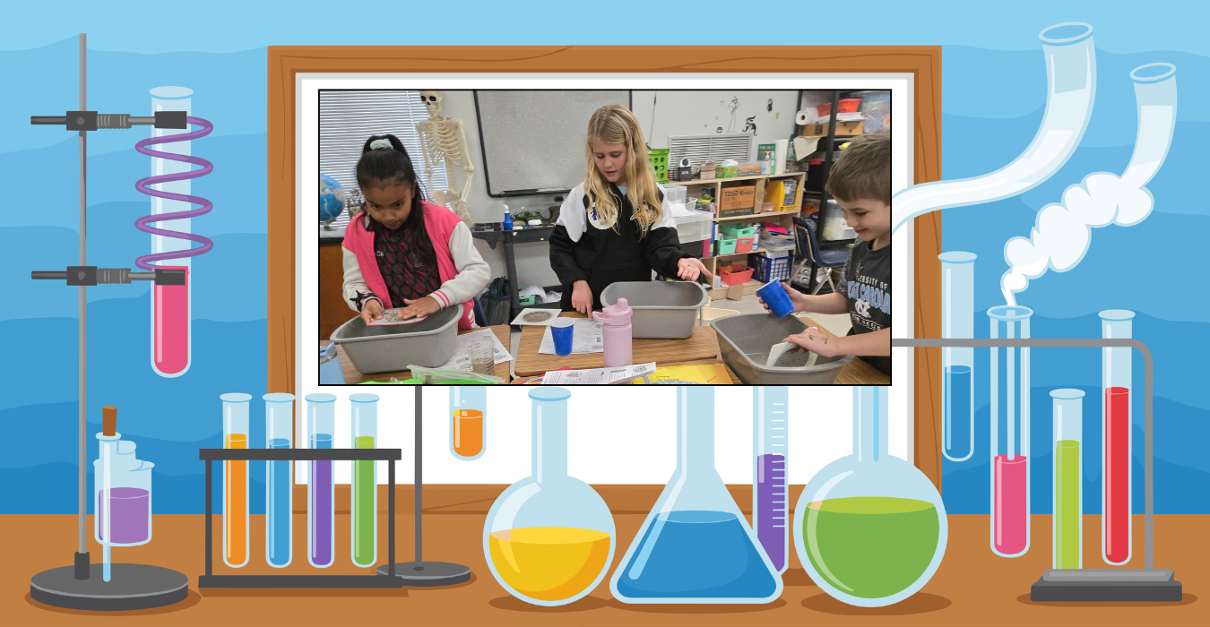 Students doing science experiments