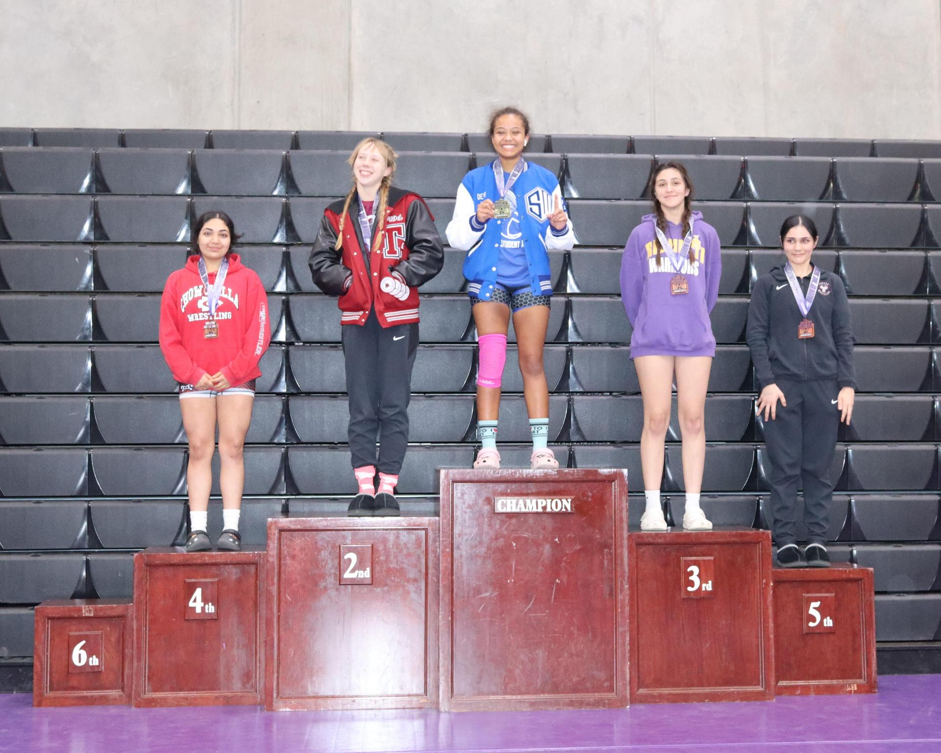 Girls wrestling at madera south