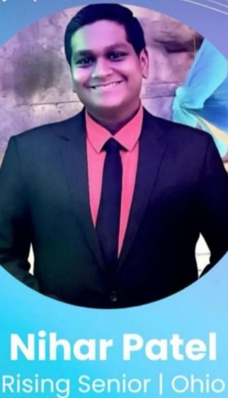 Image of Nihar Patel, part of an award-winning scientific research paper writing group