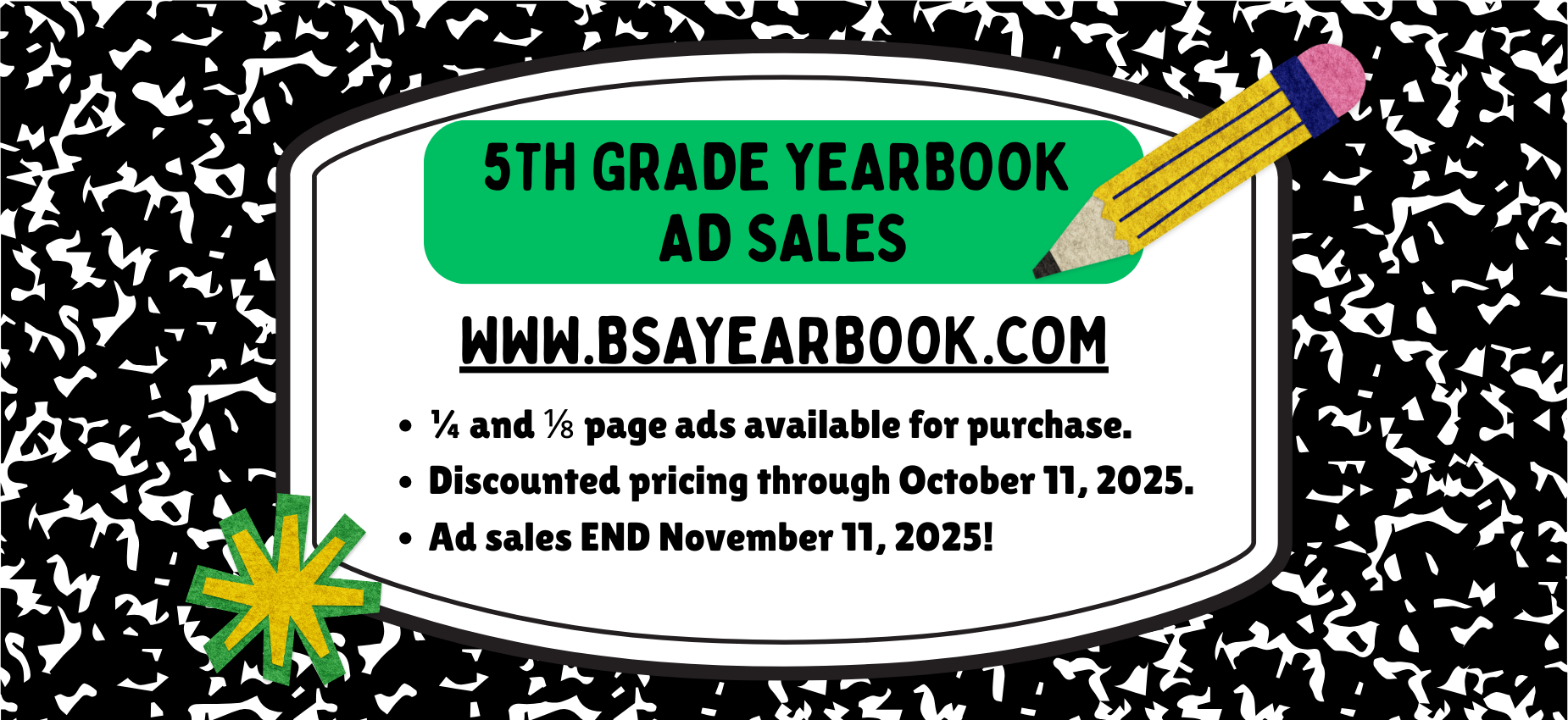 5th grade Yearbook Ad Sales