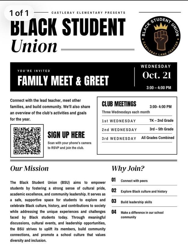 BLACK STUDENT UNION MEETING 10/21