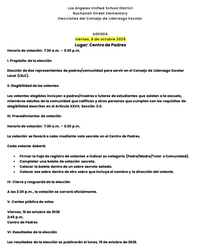 LSLC Elecciones de Padres