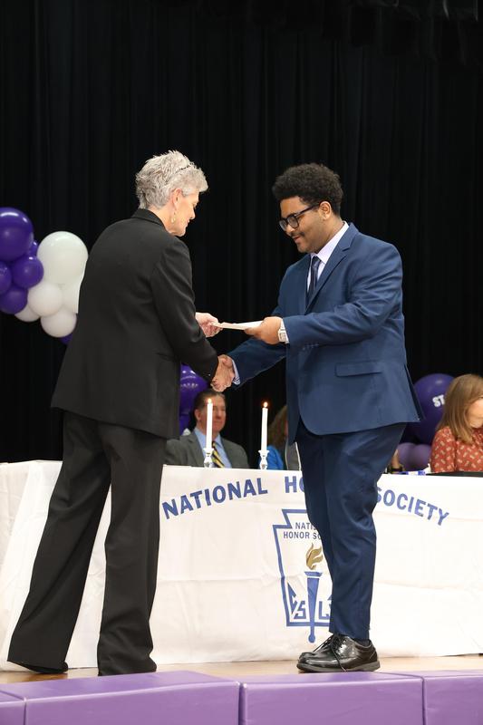 New NHS Members Receives Certificates from Ms. Breen