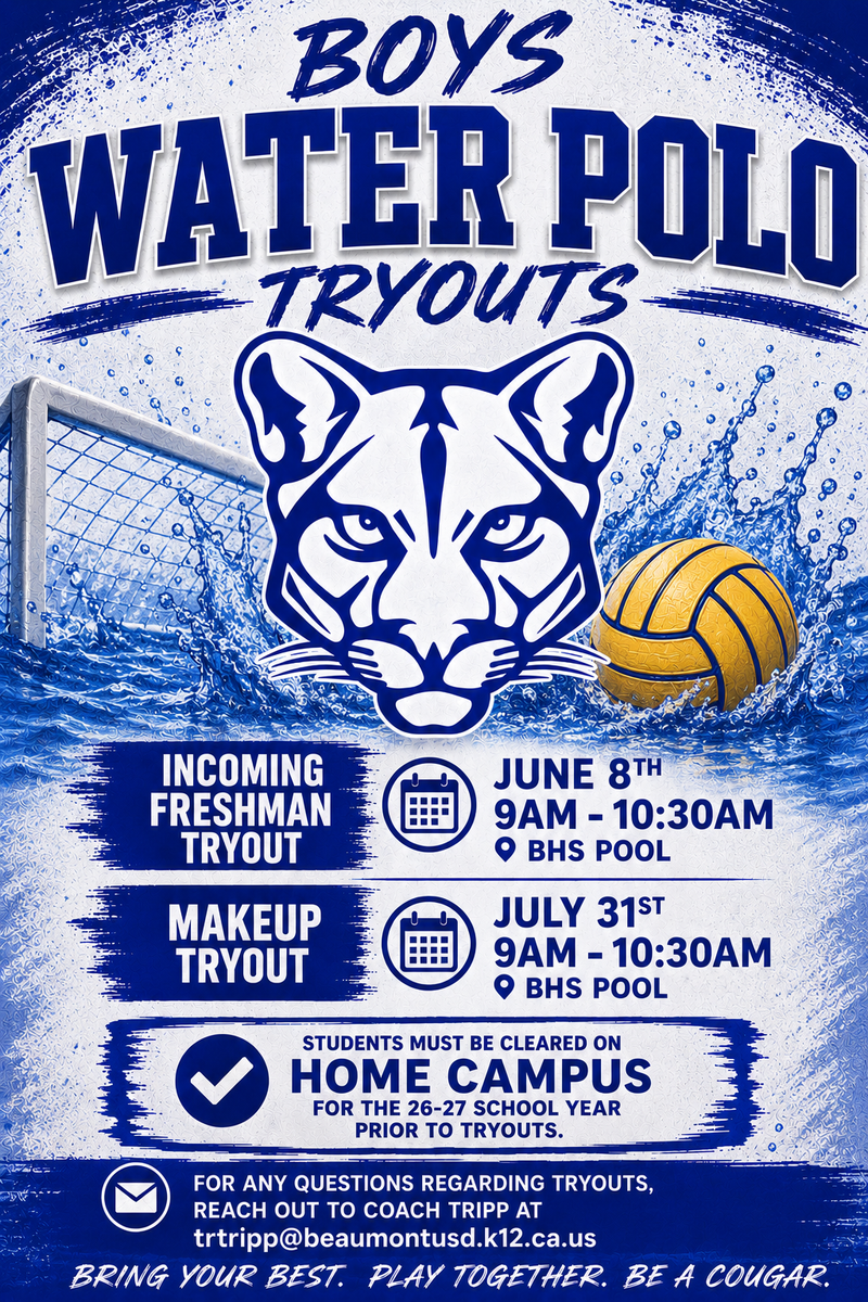 Incoming Boys Water Polo Tryouts