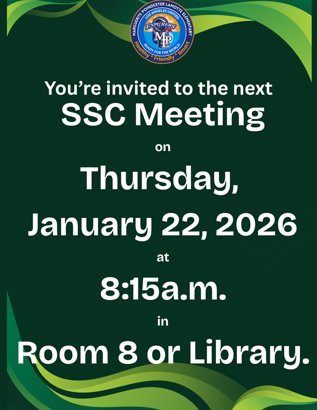 SSC Meeting 1/22