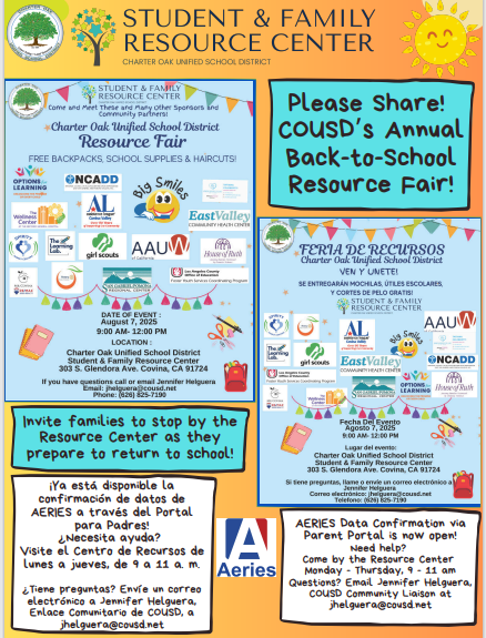 Student Family Resource Flyer