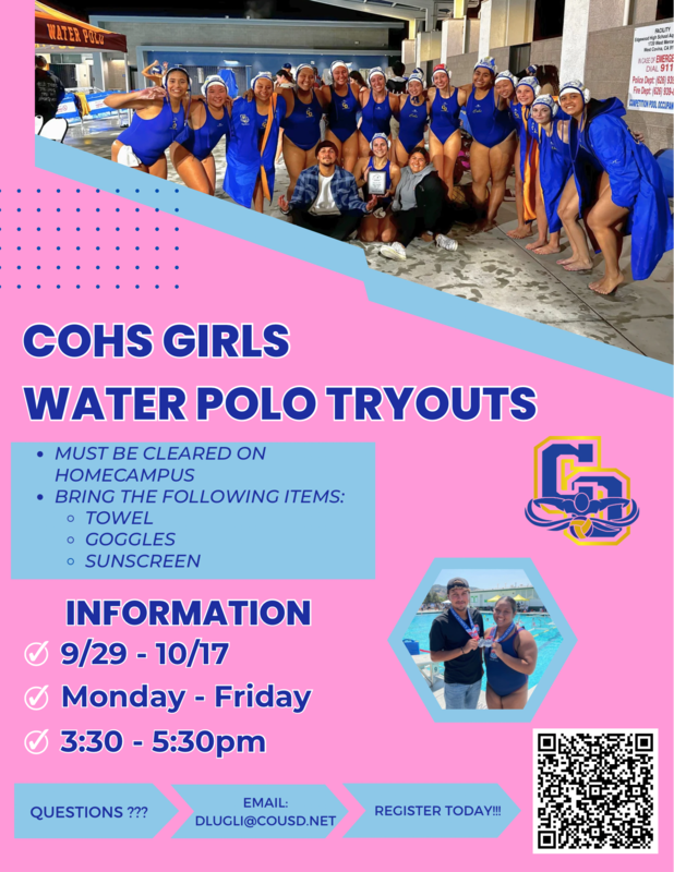 COHS Girls Water Polo Tryouts