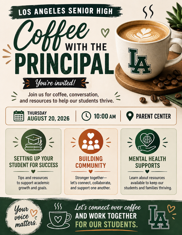 Coffee with the Principal/Cafe con la Directora Featured Photo