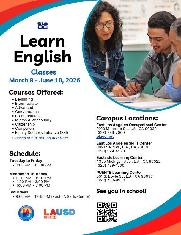 ESL Trimester 3 Flyer 2026 English