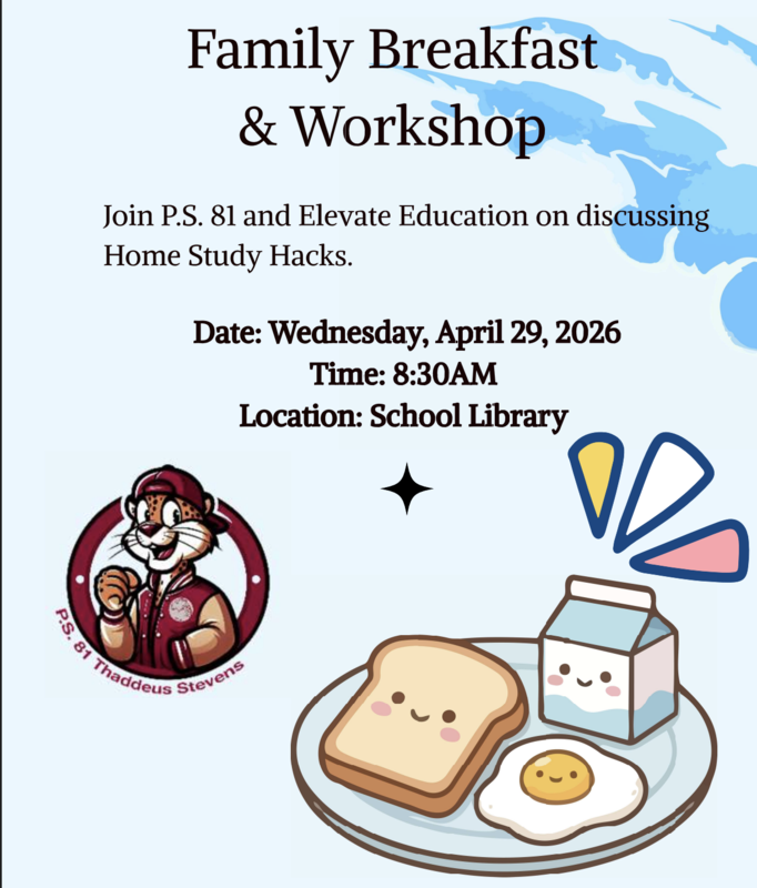 Family Workshop and Breakfast with Elevate. On Wednesday, April 29th, 2026