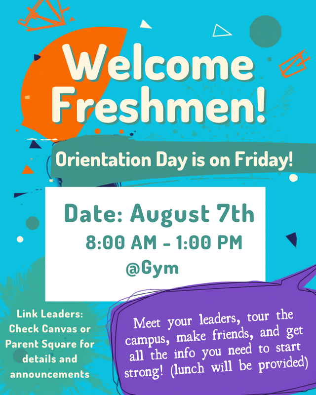 freshmen orientation flyer