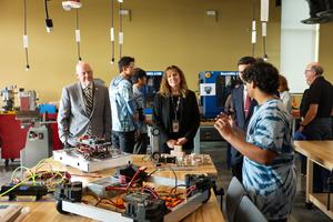 Westview High students provide demonstrations inside new engineering building