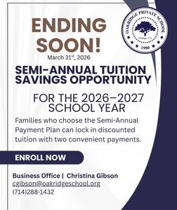 oakridge enrollment savings