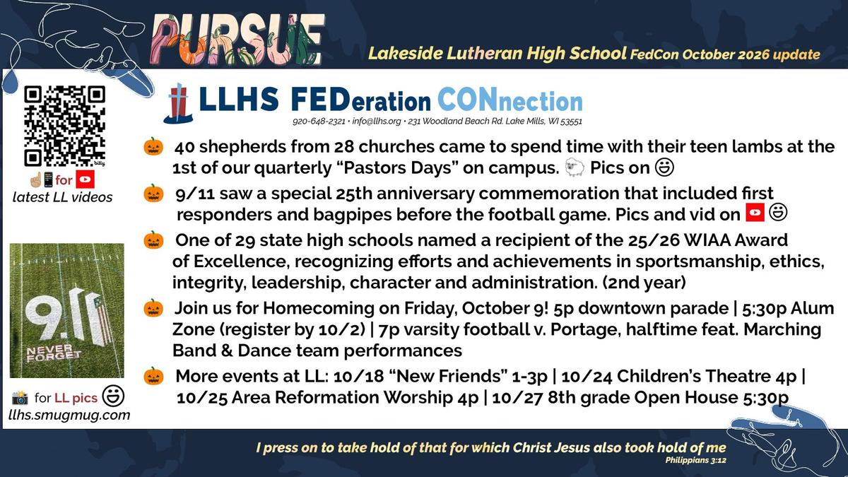 slide containing October 2026 news about LLHs