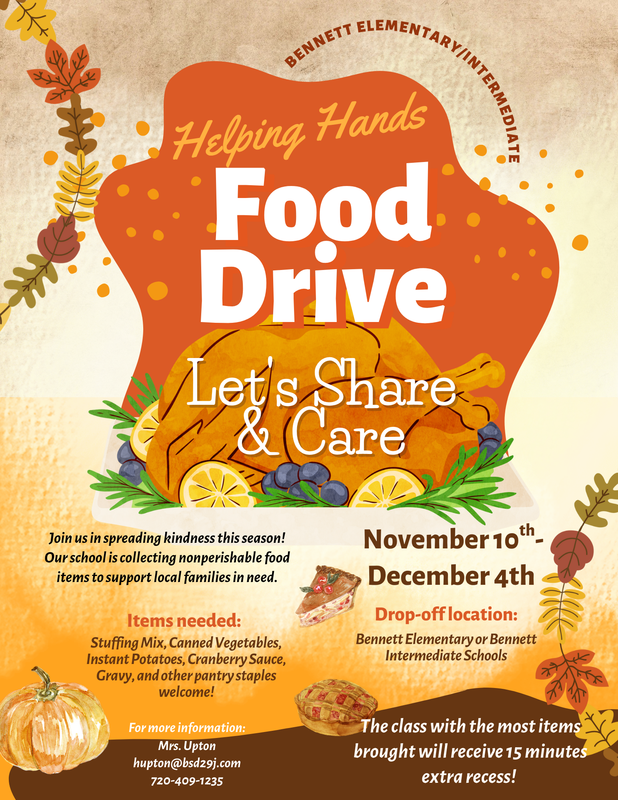 Helping Hands: Food Drive flyer