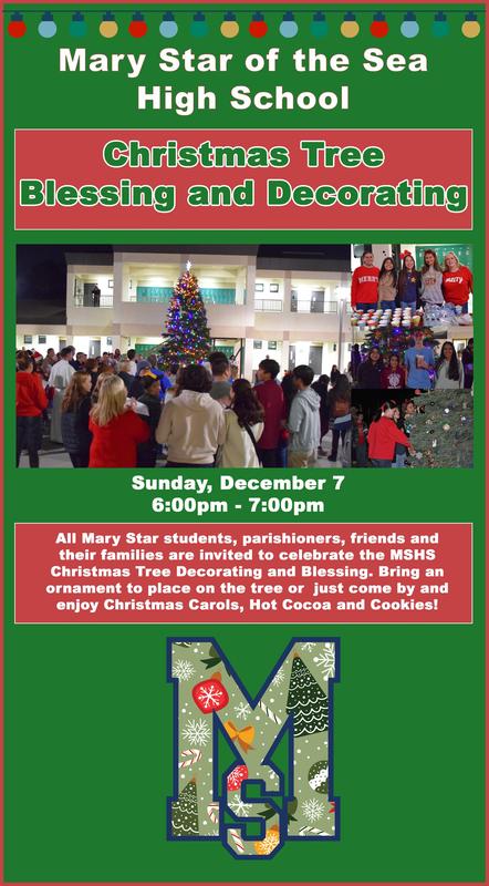 MSHS Christmas Tree Blessing and Decorating