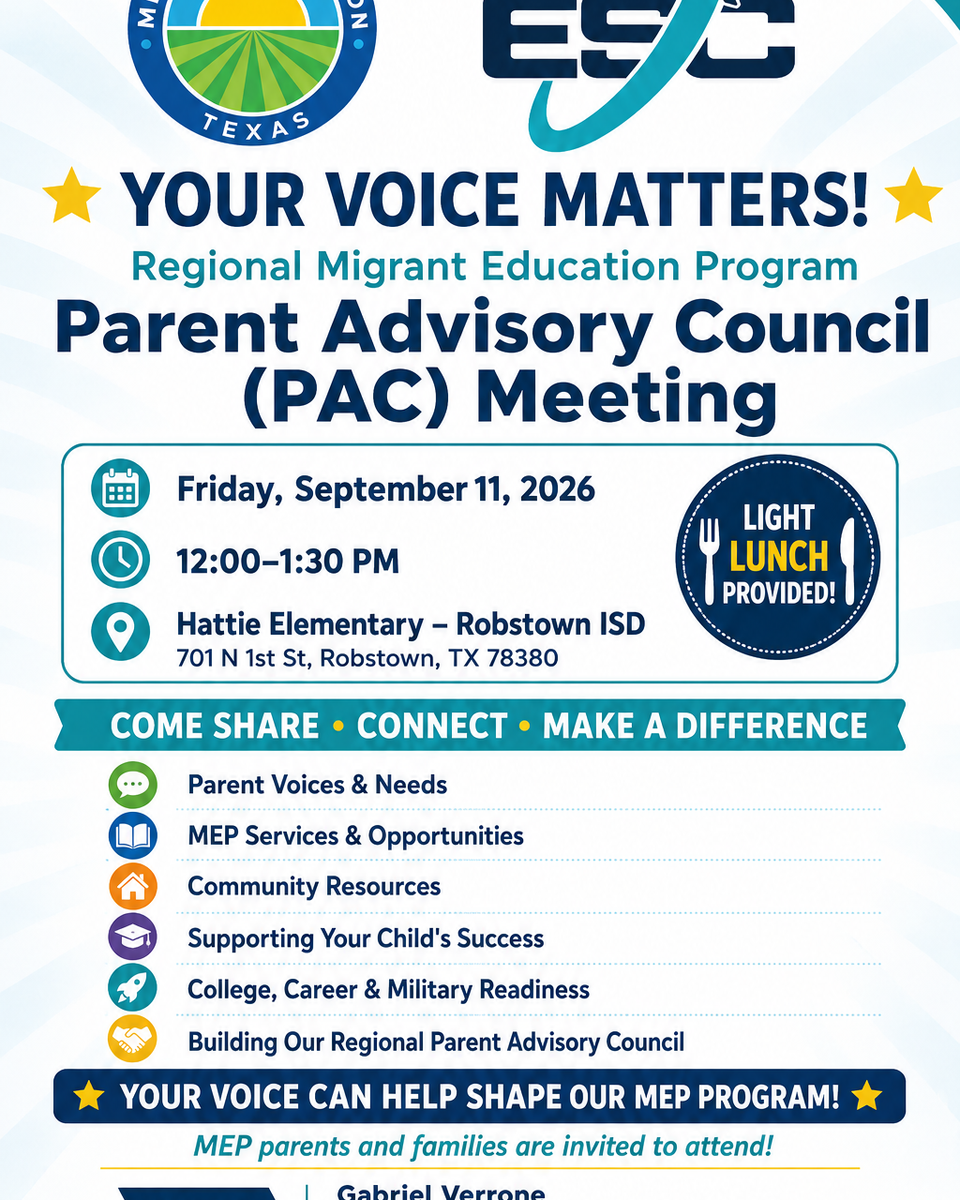 Event flyer for a parent advisory council meeting with details and resources.