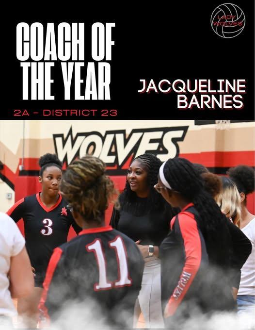Mrs. Barnes VB Coach of the Year