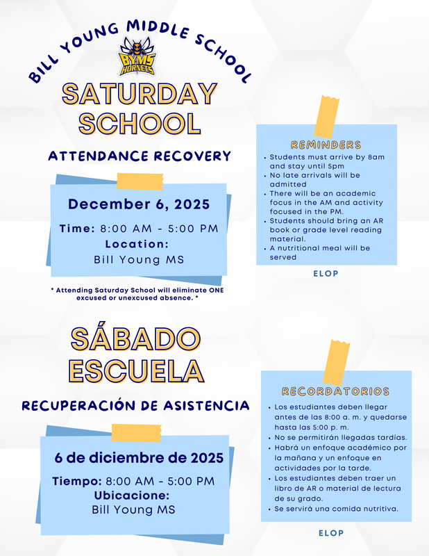 December Saturday School - Attendance Recovery