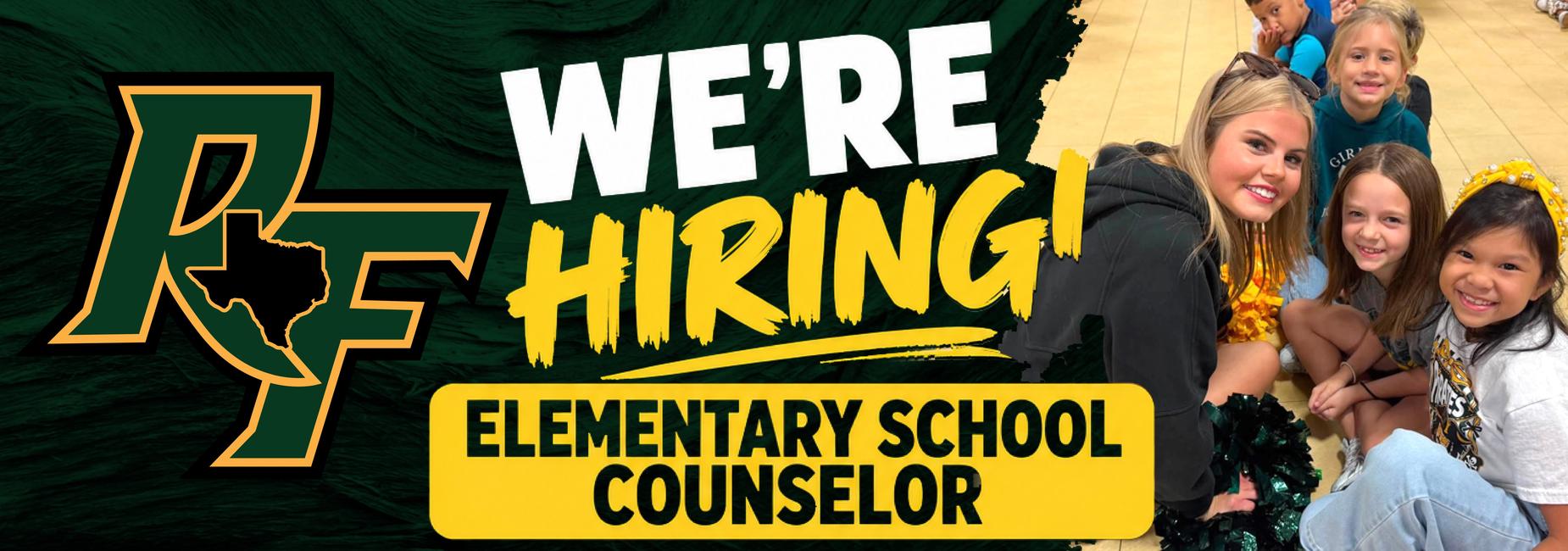 We're Hiring Elementary School Counselor