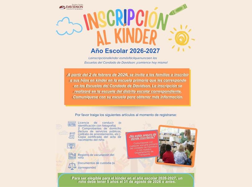 spanish flyer kindergarten registration