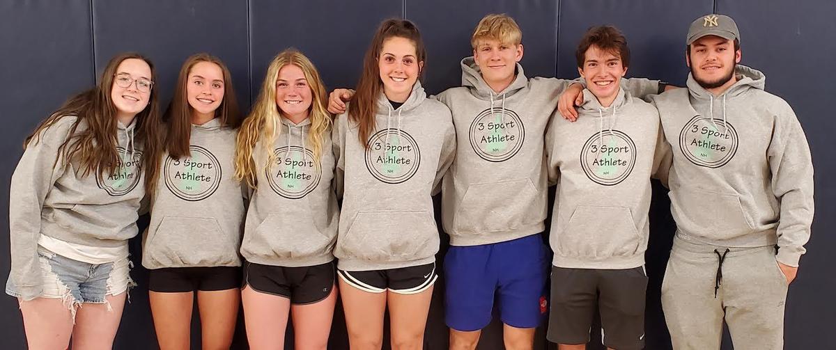 (From Left to Right) Alyssa Godlewski, Abbey Halloran, Caroline Raiano, Sarah Sawyer, Nick Giordano, Zachary Naun, and Caden Zalenski