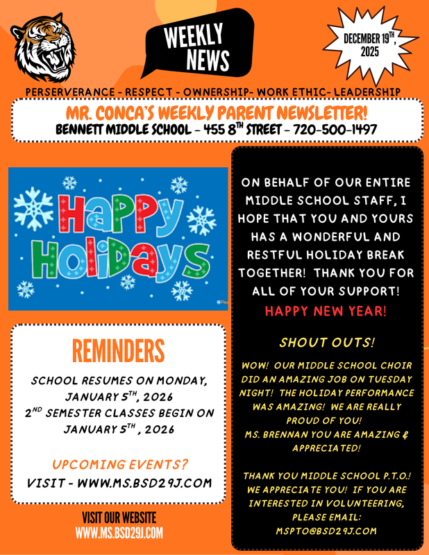 Weekly Parent Newsletter English