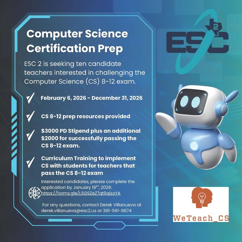 WeTeach CS 8-12 Cert Prep Opportunity - Applications Open