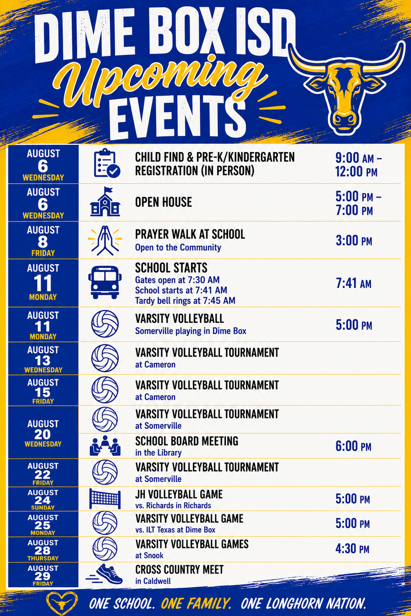 DBISD Upcoming Events Thumbnail Image