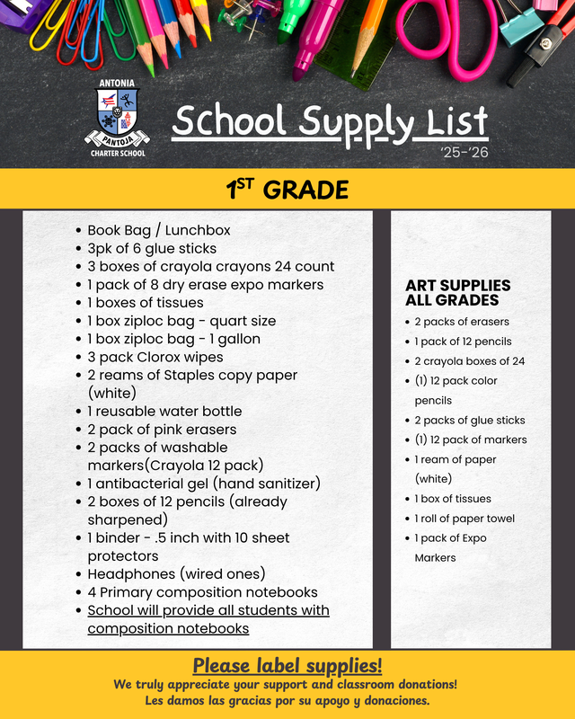 3 - APCS '25-'26 1st Grade School Supply Checklist.png