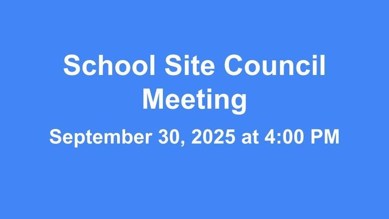 School Site Council Meeting Agenda Featured Photo