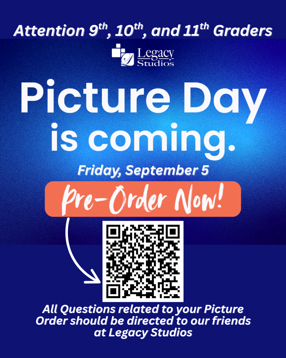Picture Day is Friday, September 5