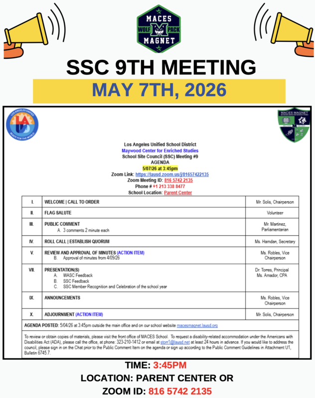 SchoolSiteCouncil9thMeeting