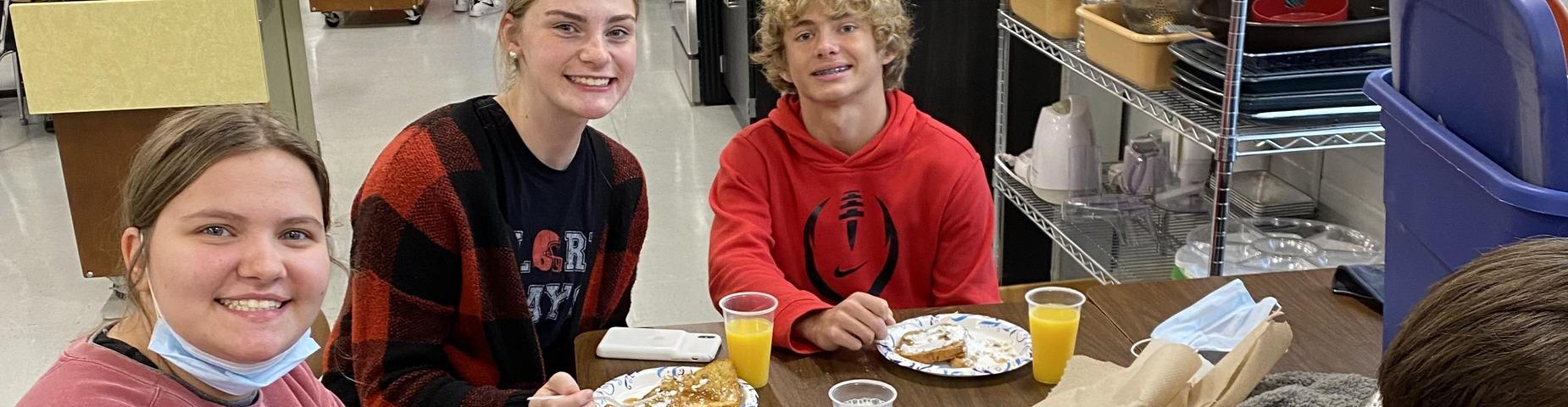 Mrs. Fisher's class prepared food for Representative Richard Heath - Principal for a Day at Mayfield High School.
