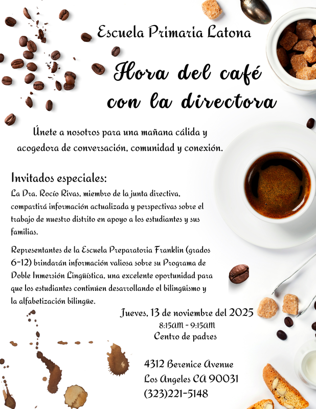 Spanish Coffee with the Principal Flyer